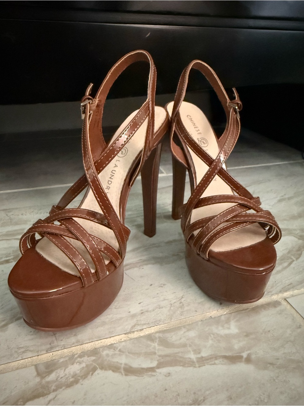 Chinese Laundry Brown Platform Heels - Picture 2 of 6
